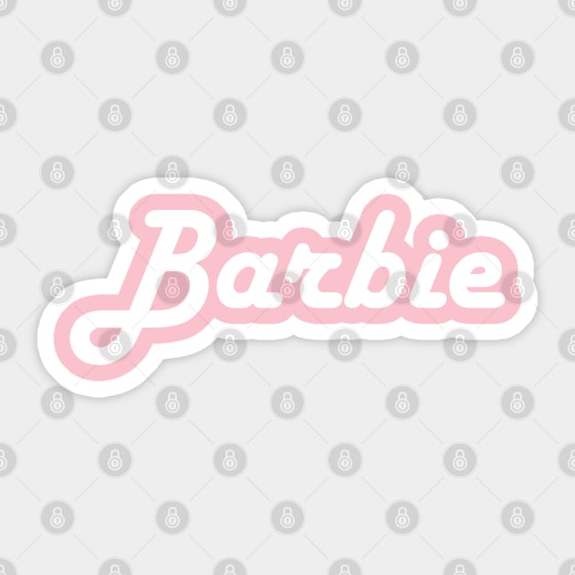 Barbie white logo hotsell